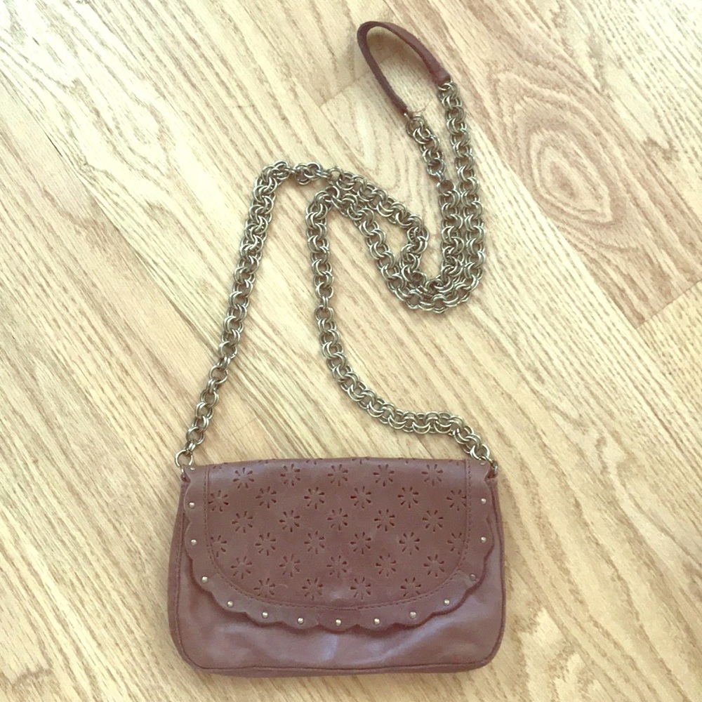 MNG Brown Shoulder Purse